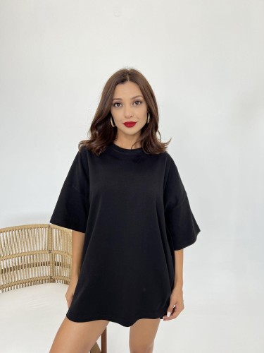 T-shirt bawełniany Tee czarny przód
