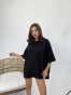 T-shirt bawełniany Tee Czarny  na modelce